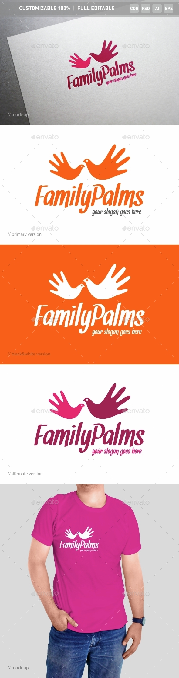 Family Palms Logo Template - Objects Logo Templates