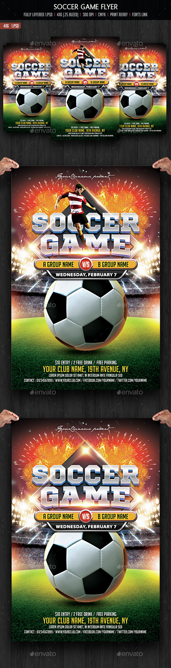 Soccer Game Flyer - Sports Events