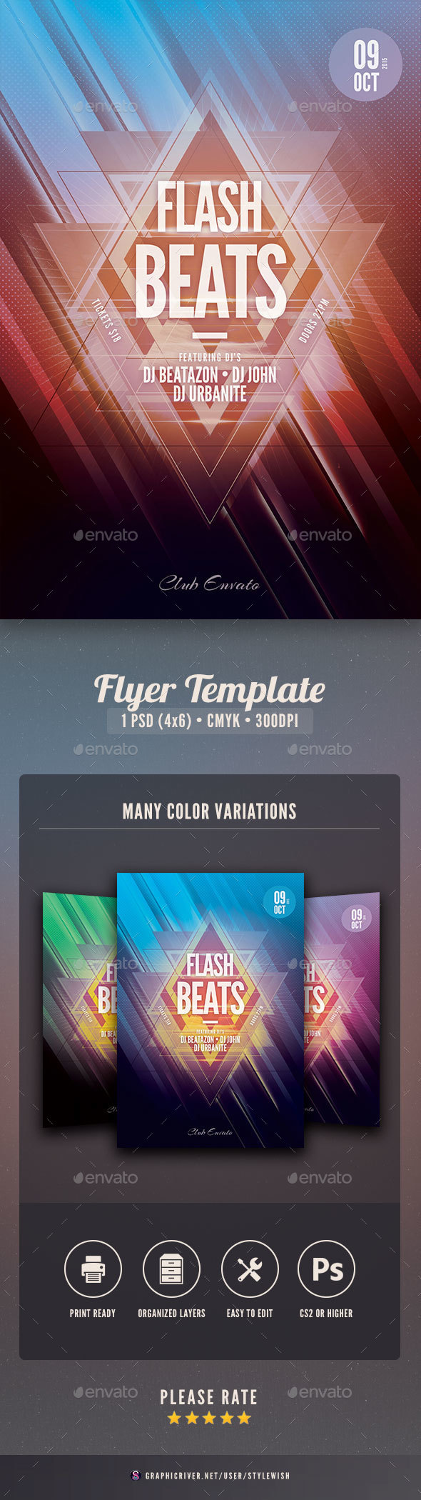 Flash Beats Flyer - Clubs & Parties Events