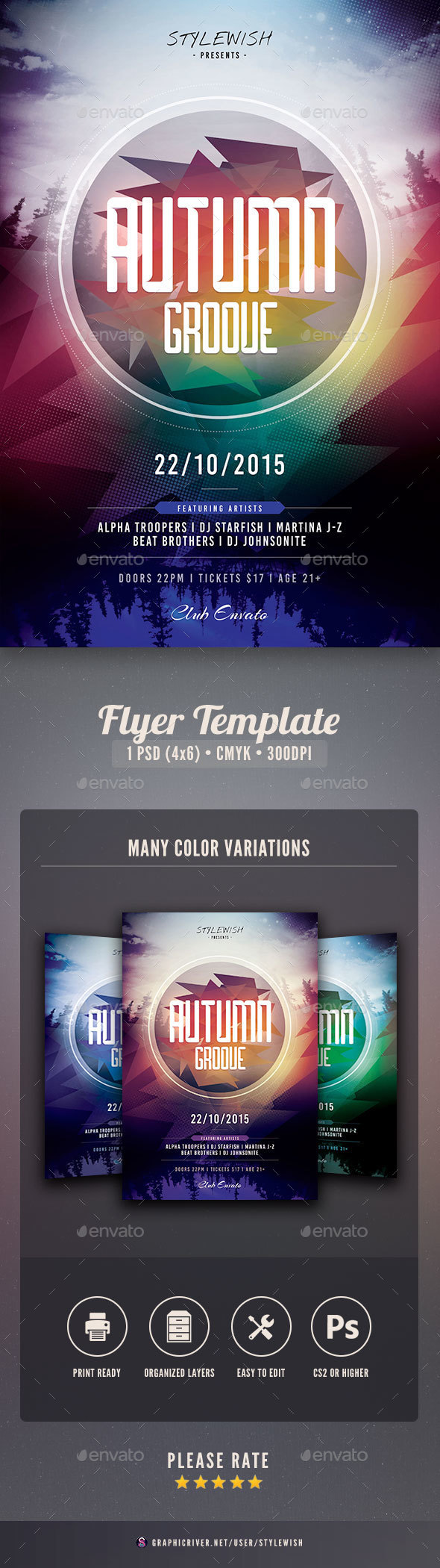 Autumn Groove Flyer - Clubs & Parties Events