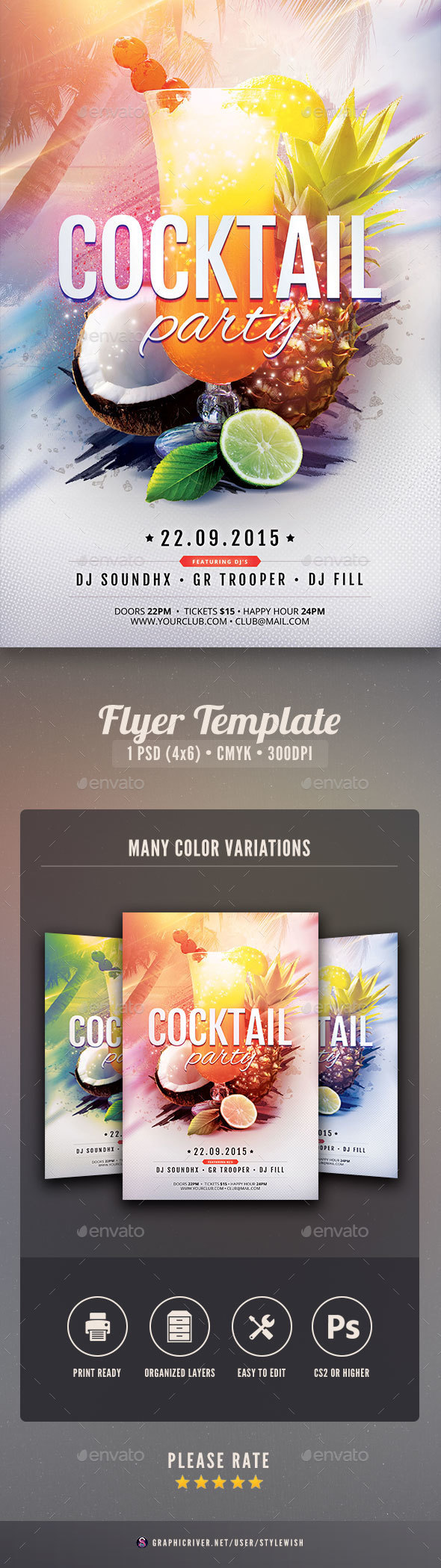 Cocktail Party Flyer - Clubs & Parties Events