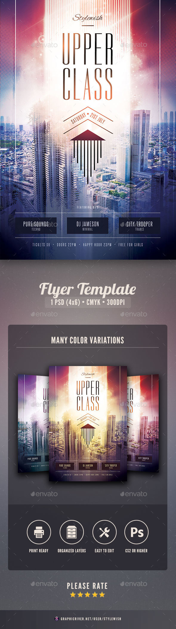 Upper Class Flyer - Clubs & Parties Events