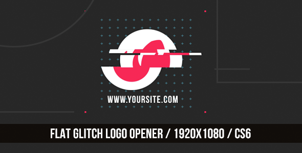 Flat Glitch Logo - VideoHive 14835084