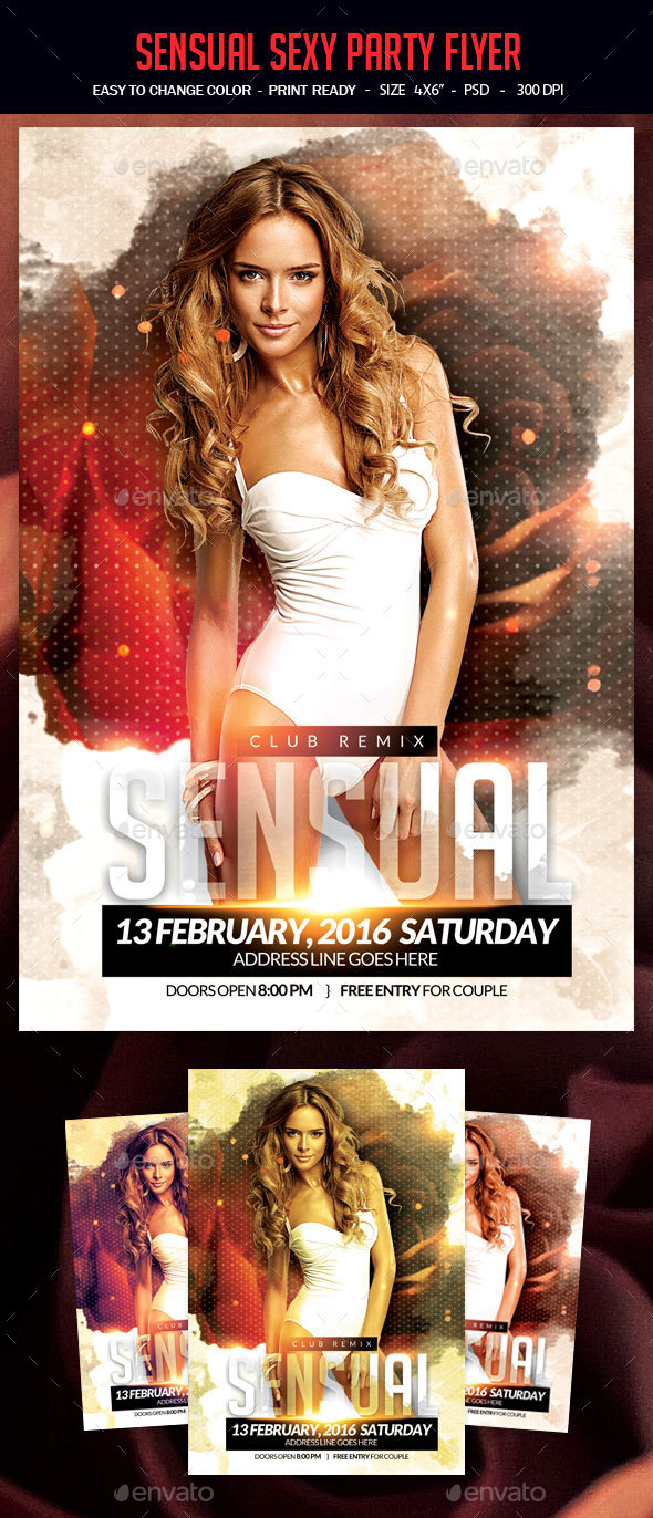 Sensual Sexy Party Flyer - Clubs & Parties Events