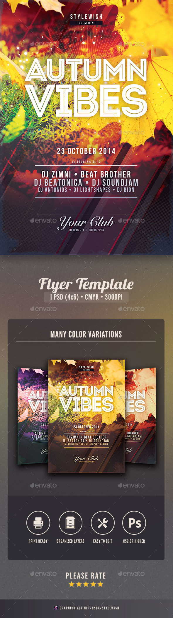 Autumn Vibes Flyer - Clubs & Parties Events