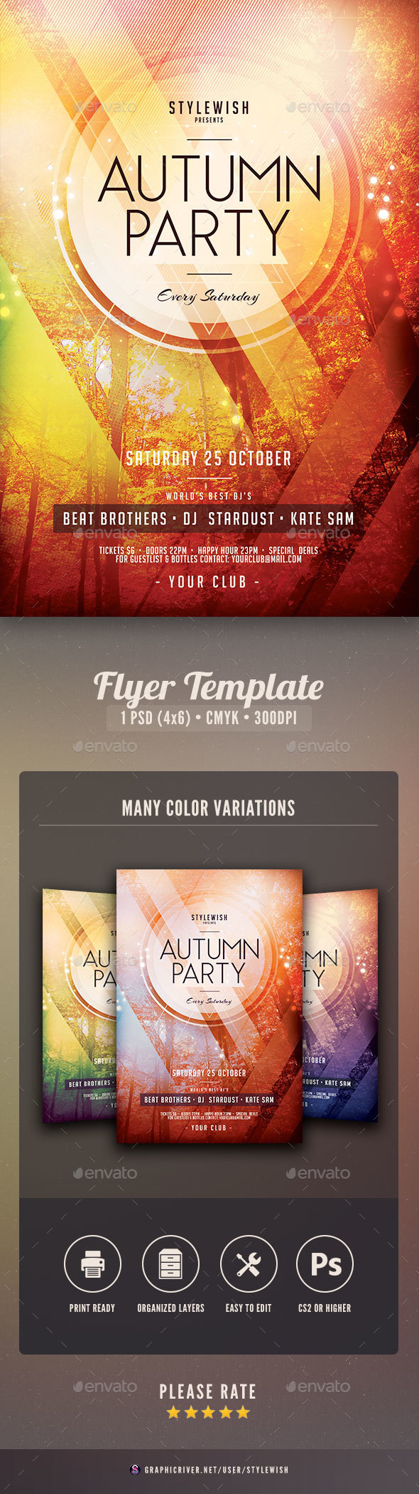 Autumn Party Flyer - Concerts Events