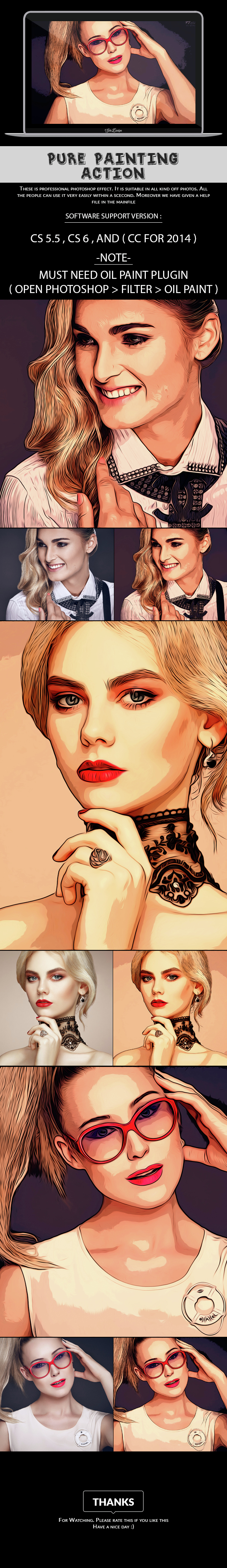 Pure Painting Action - Photo Effects Actions