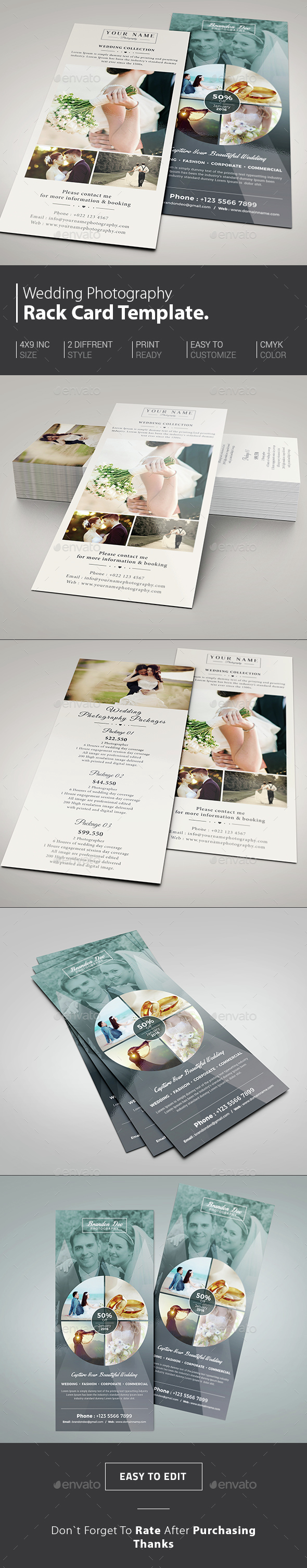Wedding Photography Rack Card - Corporate Flyers