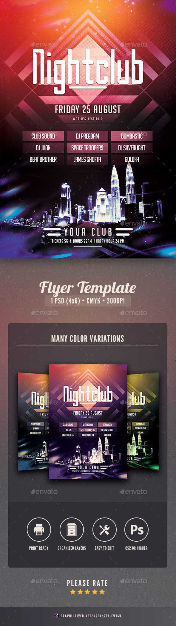Nightclub Flyer - Clubs & Parties Events
