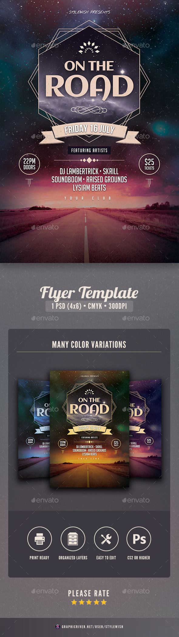 On The Road Flyer - Concerts Events