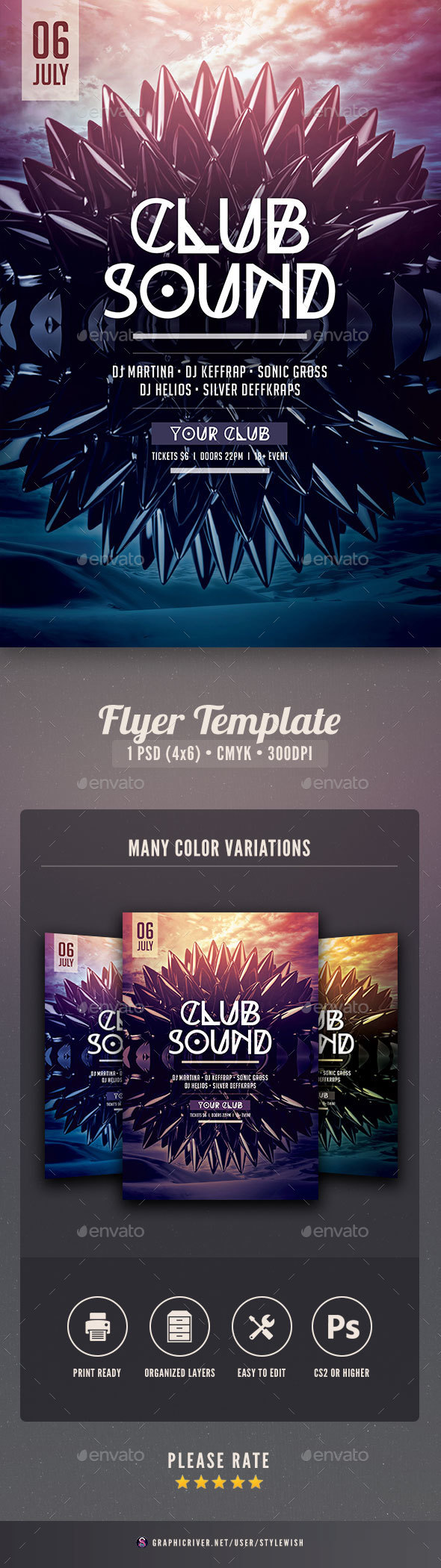 Club Sound Flyer - Clubs & Parties Events