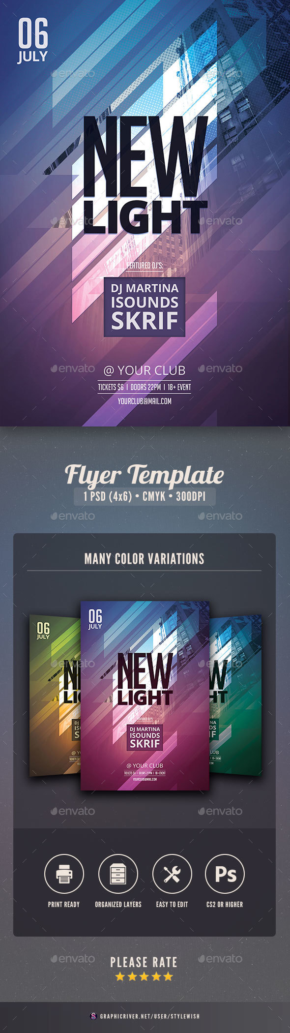 New Light Flyer - Clubs & Parties Events