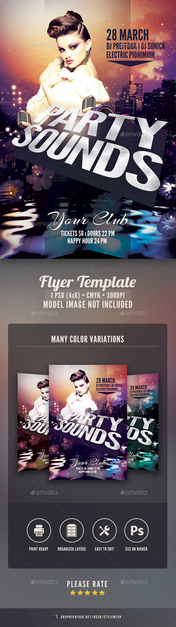 Party Sounds Flyer - Clubs & Parties Events