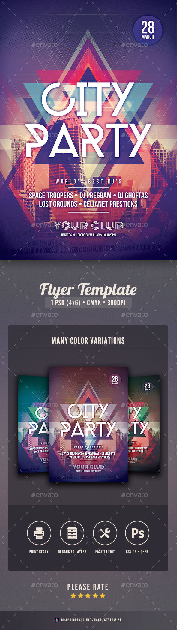 City Party Flyer - Clubs & Parties Events