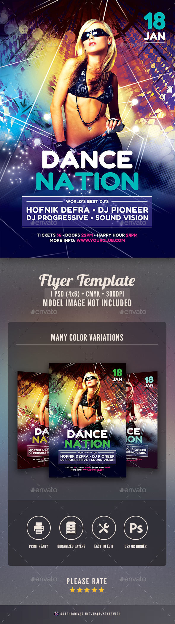 Dance Nation Flyer - Clubs & Parties Events