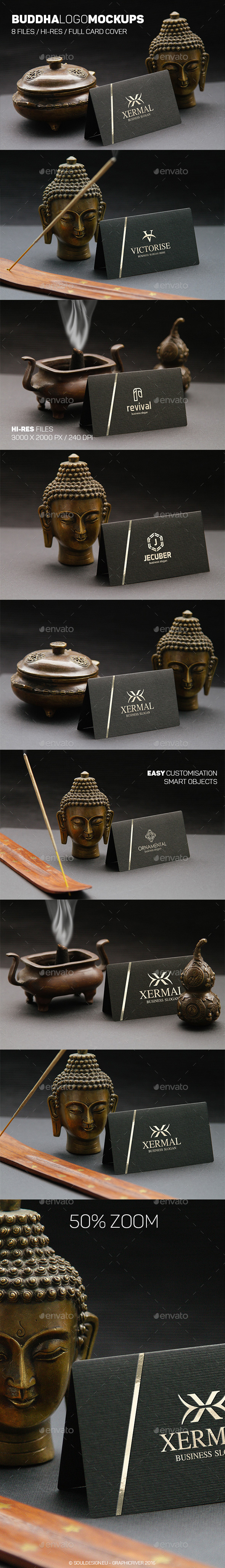 Buddha Logo Mockups - Logo Product Mock-Ups