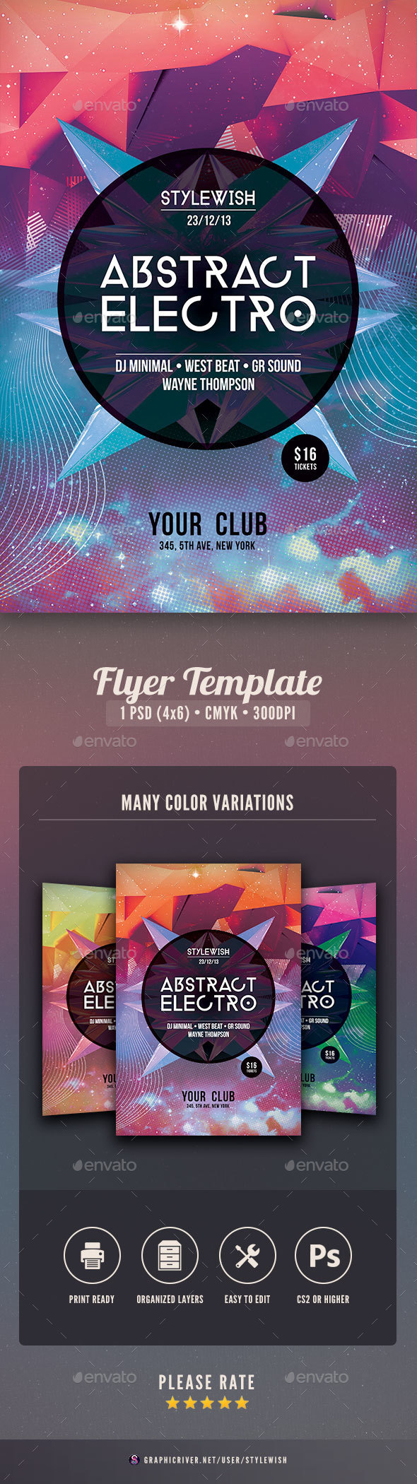 Abstract Electro Flyer - Clubs & Parties Events