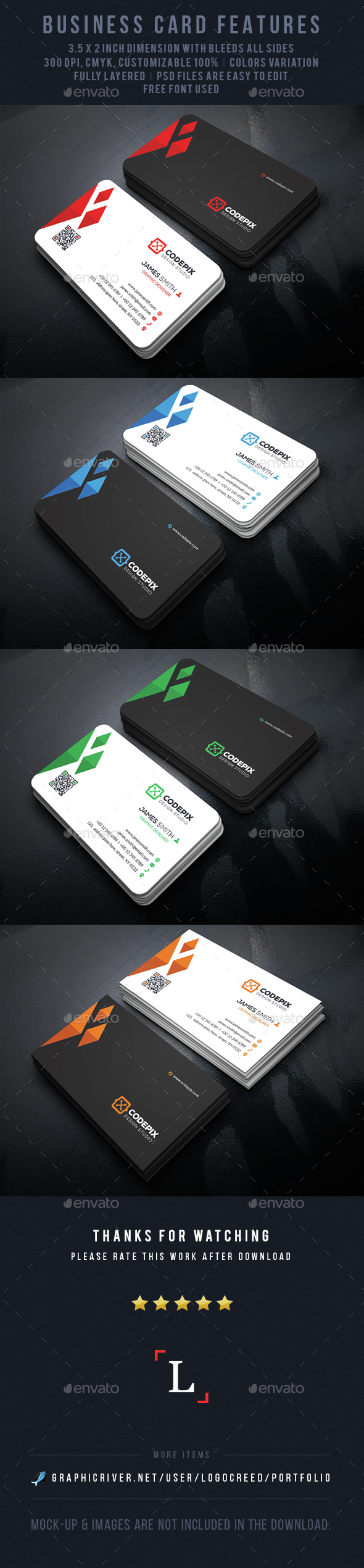 Clean Business Card - Business Cards Print Templates
