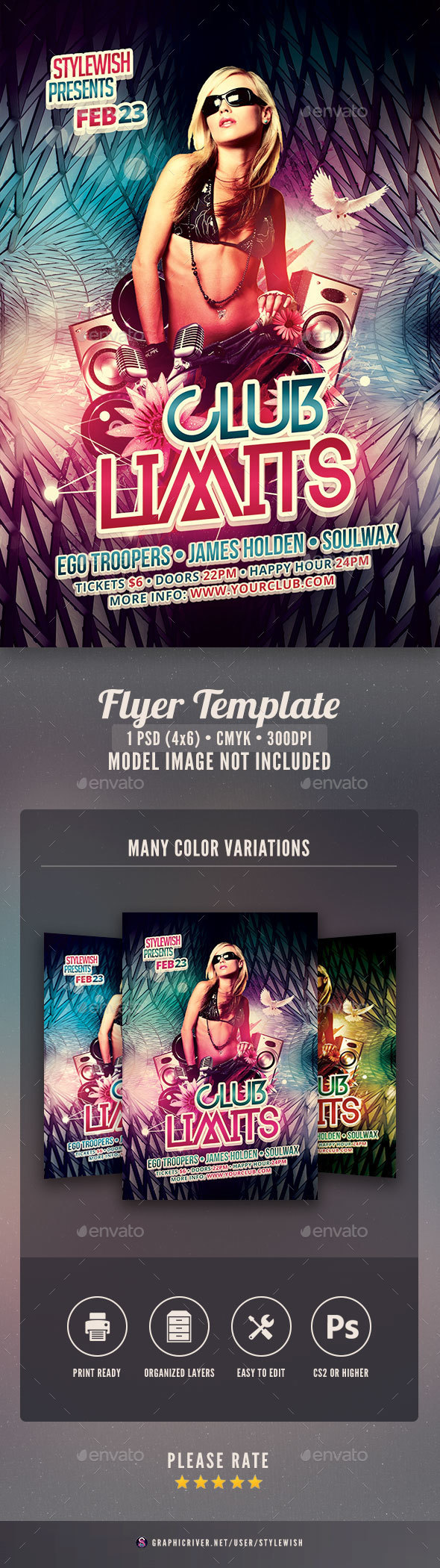 Club Limits Flyer - Clubs & Parties Events