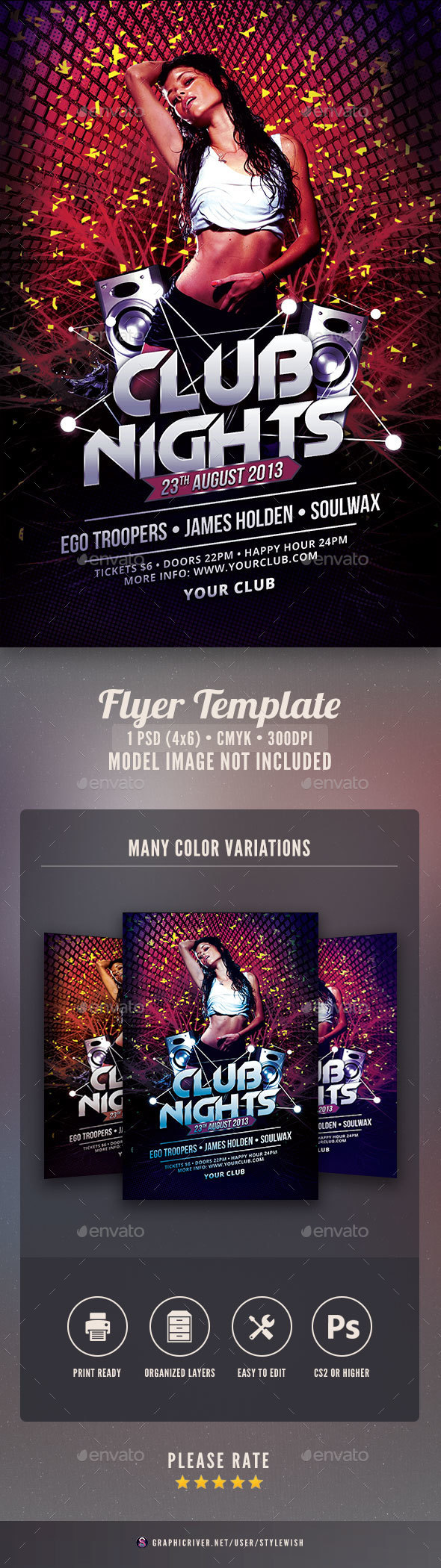 Club Nights Flyer - Clubs & Parties Events