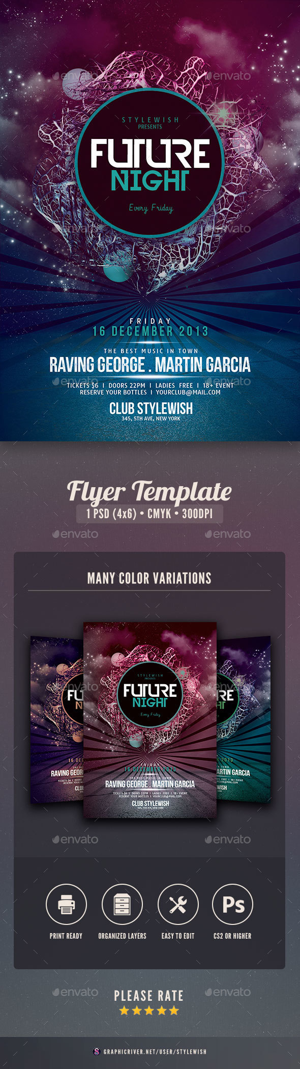 Future Night Flyer - Clubs & Parties Events