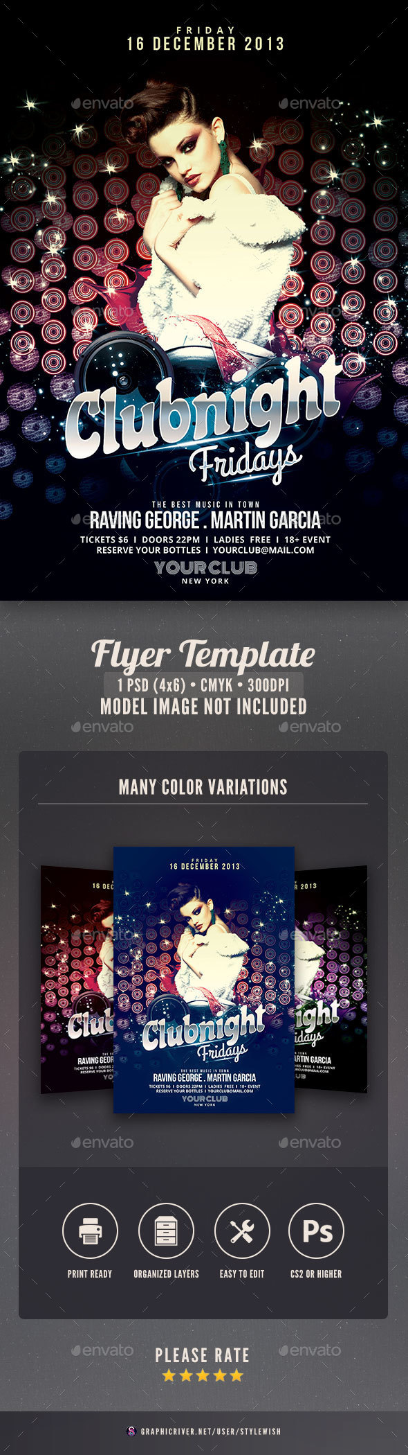 Clubnight Fridays Flyer - Clubs & Parties Events