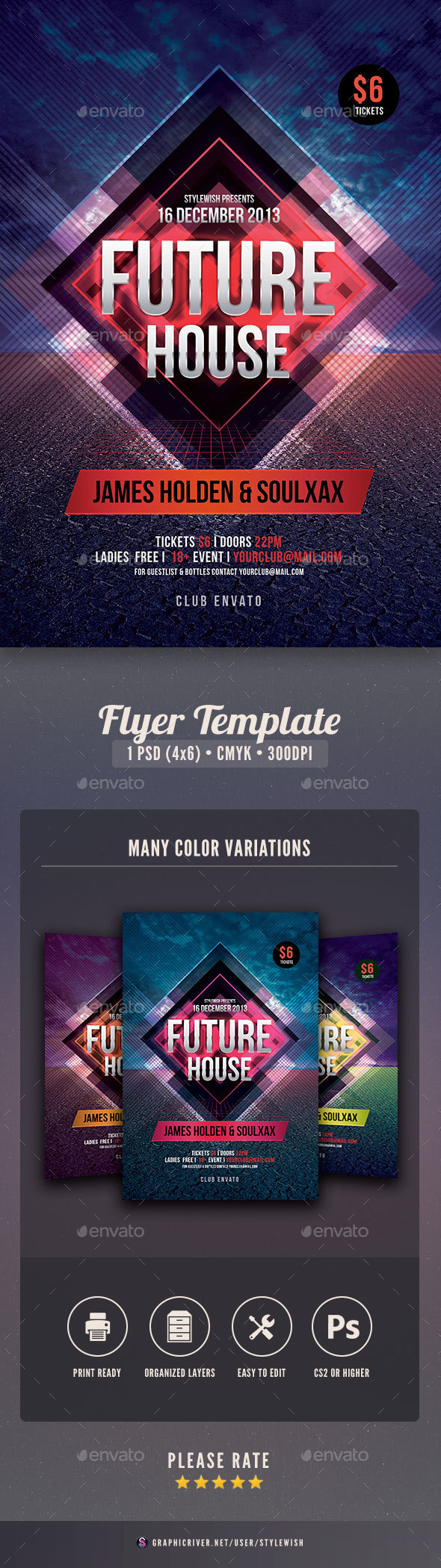 Future House Flyer - Clubs & Parties Events