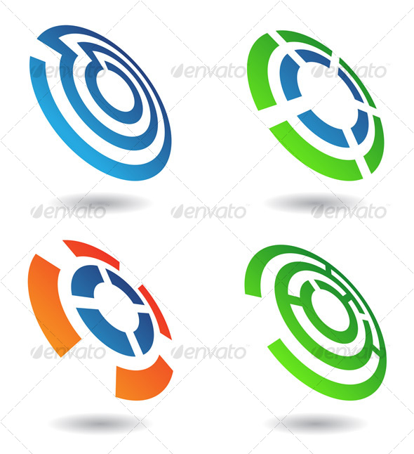 four abstract shapes - Abstract Icons