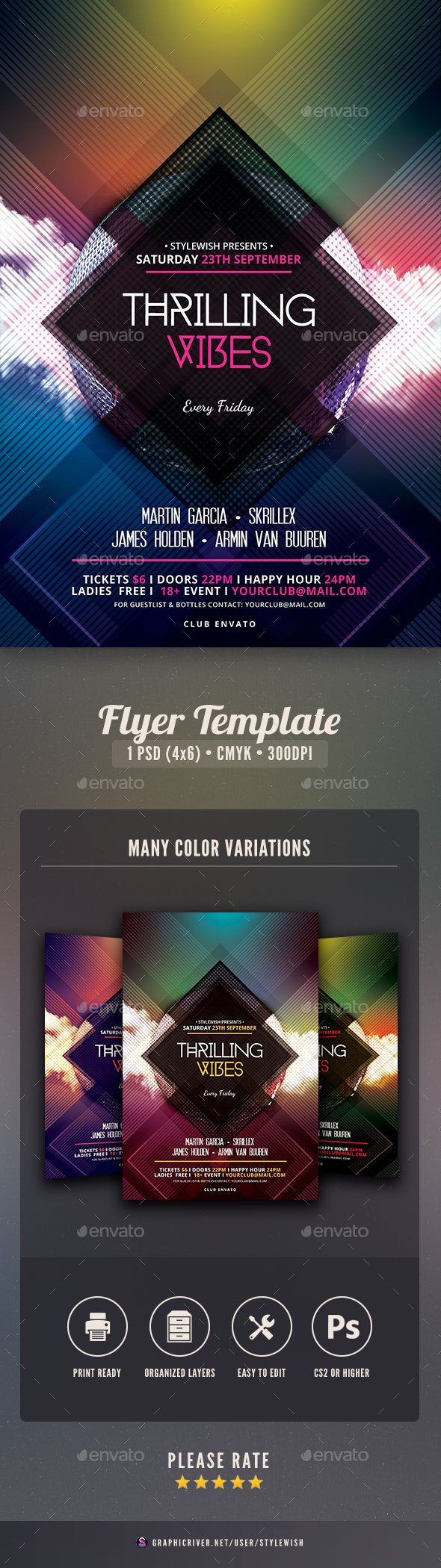 Thrilling Vibes Flyer - Clubs & Parties Events