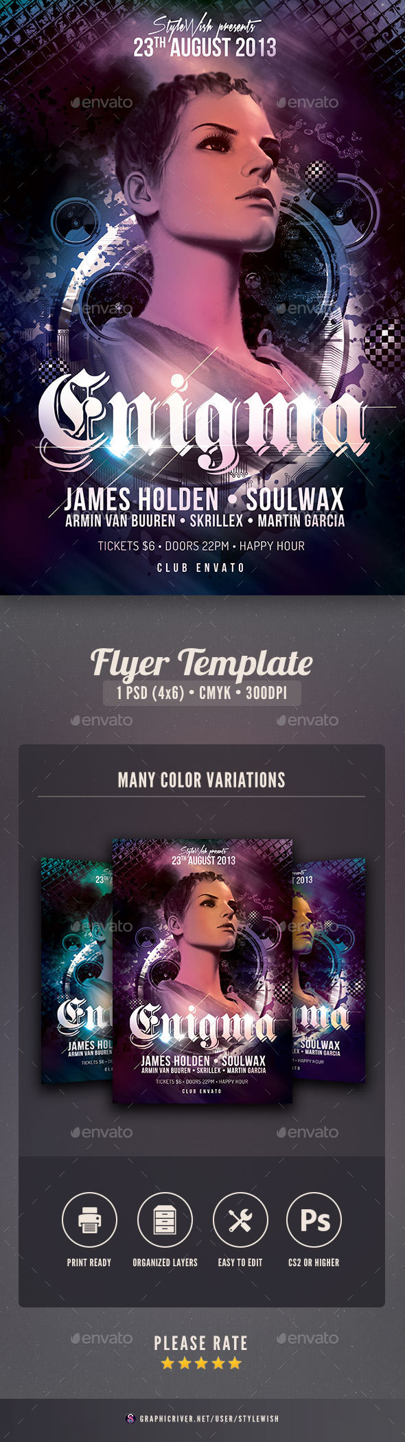 Enigma Party Flyer - Clubs & Parties Events