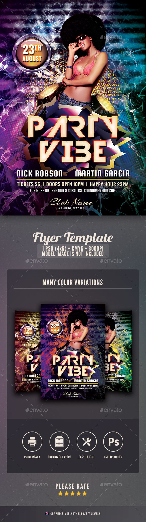 Party Vibe Flyer - Clubs & Parties Events