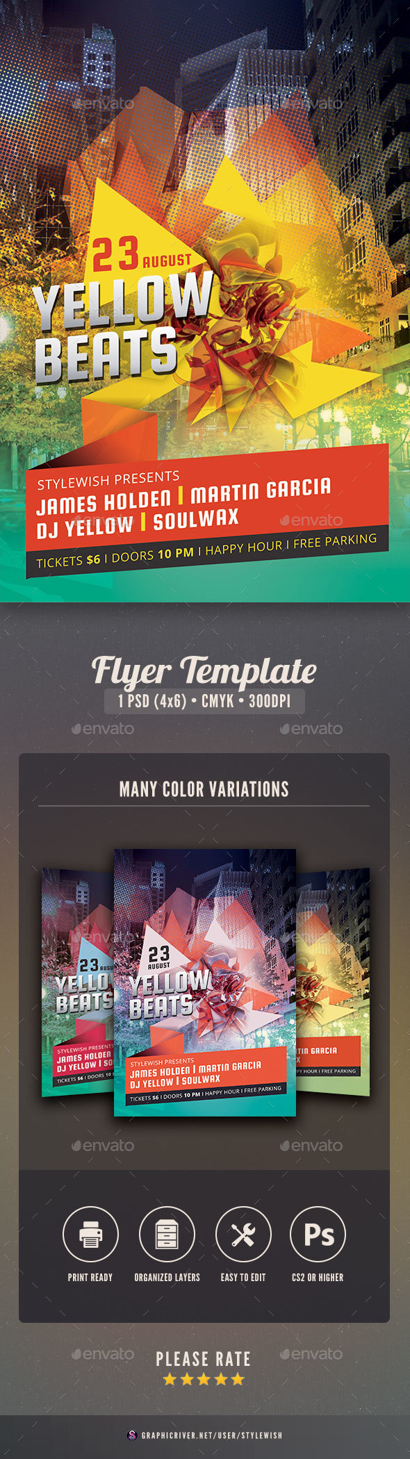 Yellow Party Flyer - Clubs & Parties Events
