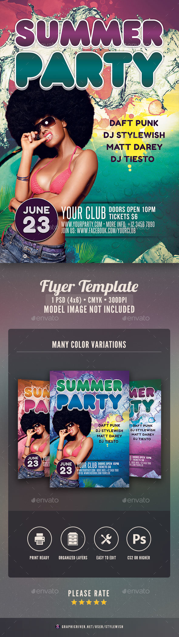Summer Party Flyer - Clubs & Parties Events