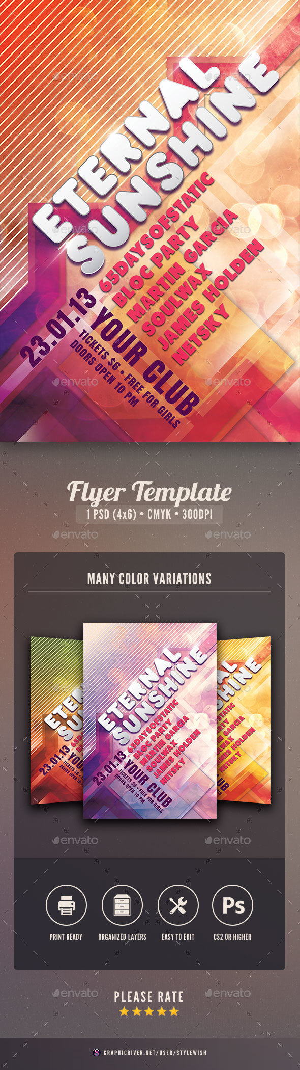 Eternal Sunshine Flyer - Clubs & Parties Events