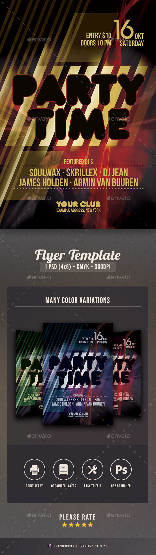 Party Time Flyer - Clubs & Parties Events