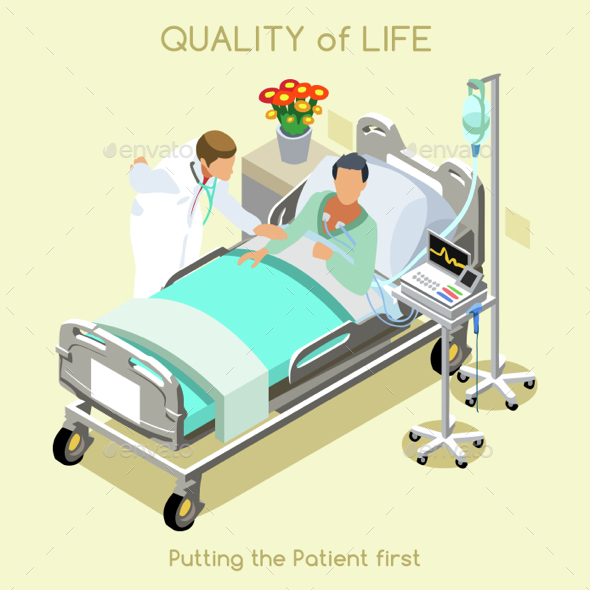 Patient Visit People Isometric - Health/Medicine Conceptual