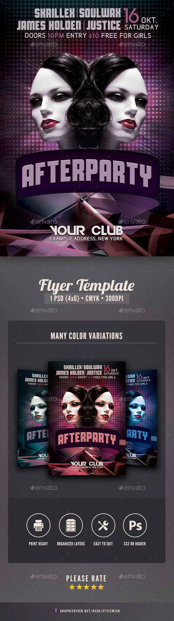 Afterparty Flyer - Clubs & Parties Events
