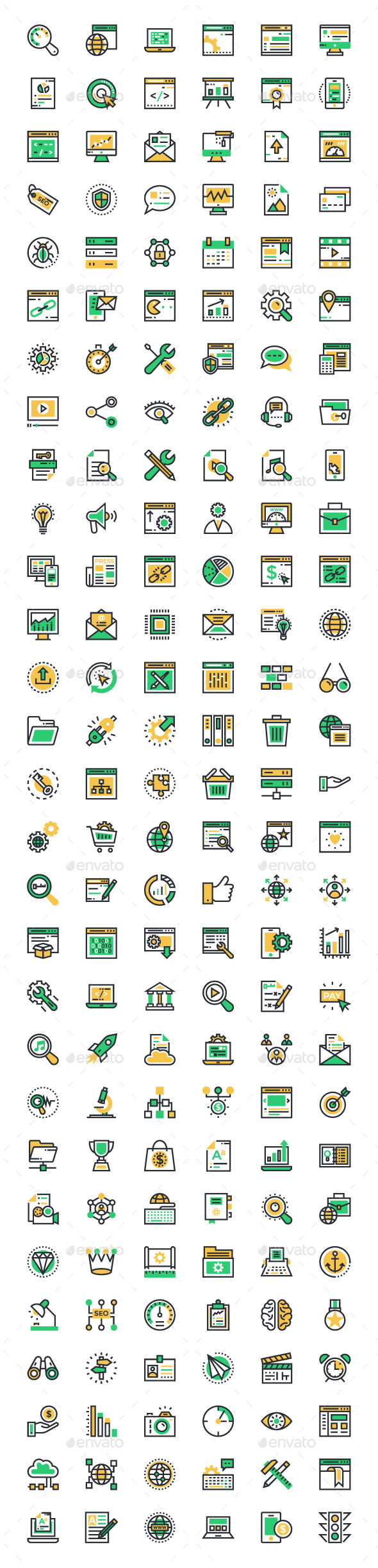 150+ SEO and Marketing Icons - Web Icons