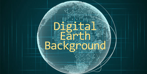 Digital Binary Earth Background