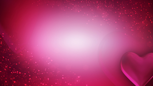 Pink Heart Particles Background