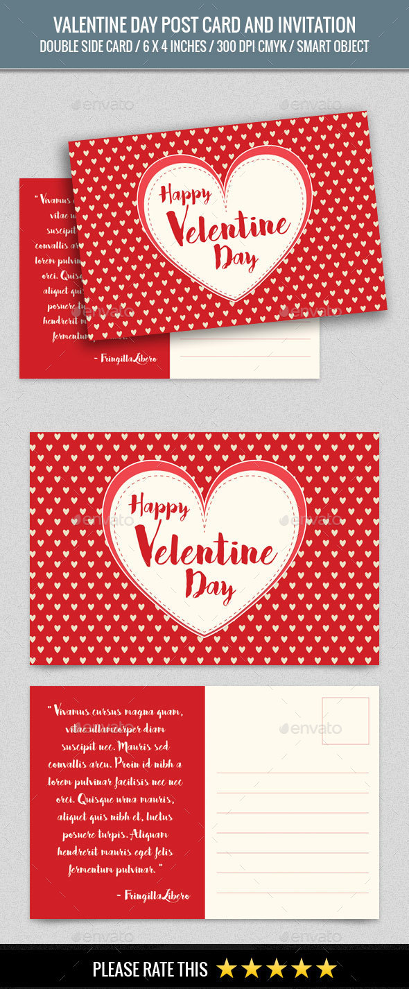Valentine Day Post Card - Greeting Cards Cards & Invites
