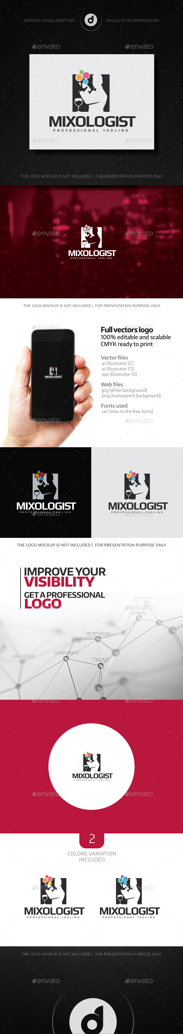 Mixologist Logo - Humans Logo Templates