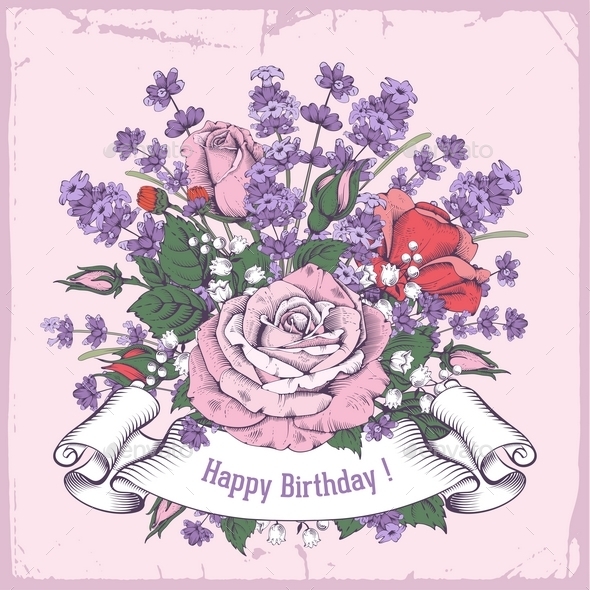 Rose And Lavender - Flowers & Plants Nature
