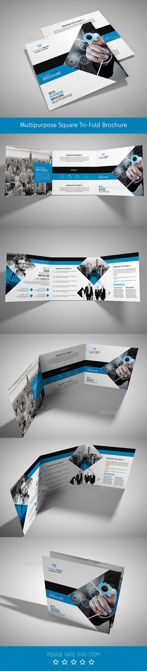 Corporate Tri-fold Square Brochure 03 - Corporate Brochures