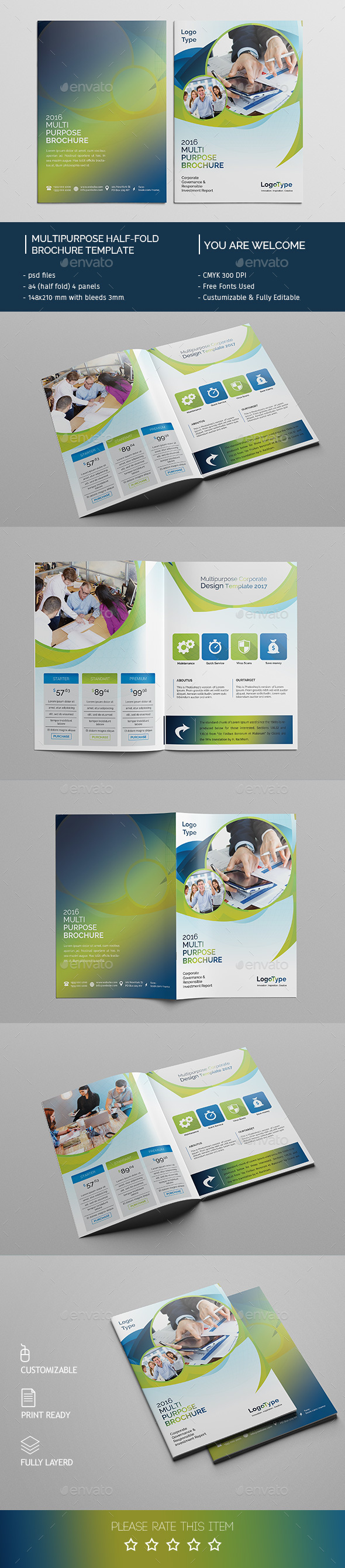 Corporate Bi-fold Brochure Template 07 - Corporate Brochures