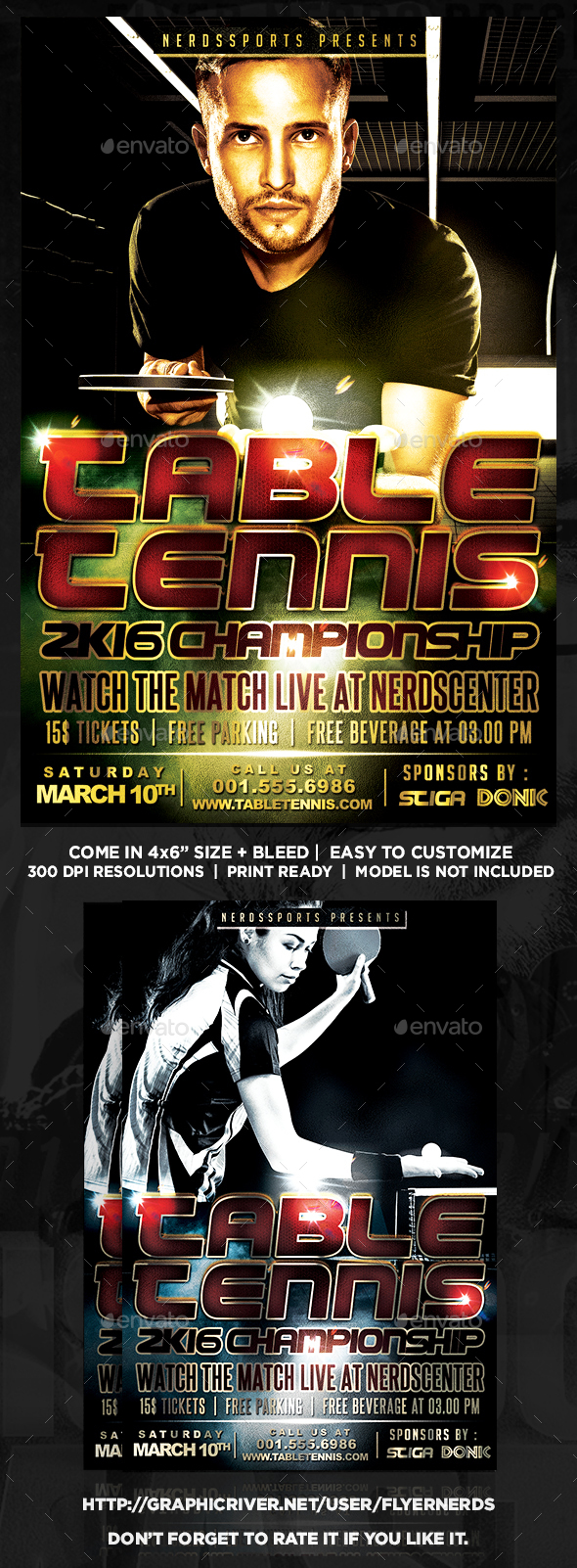 TableTennis 2K16 Championships Sports Flyer - Sports Events
