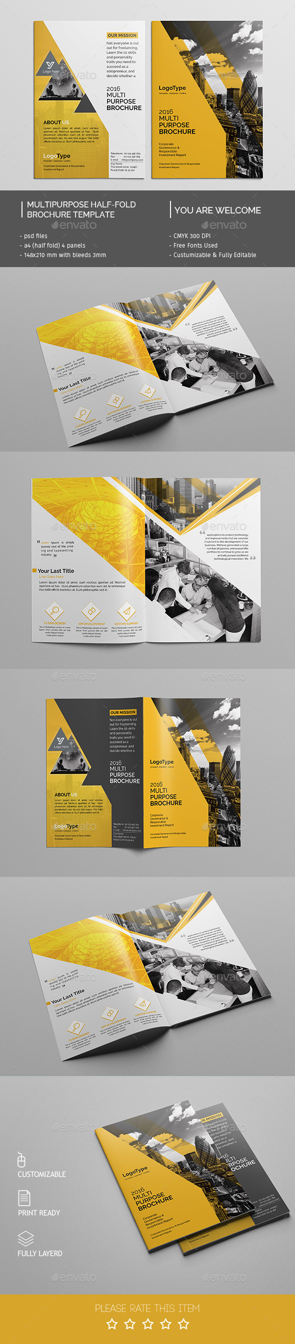 Corporate Bi-fold Brochure Template 08 - Corporate Brochures