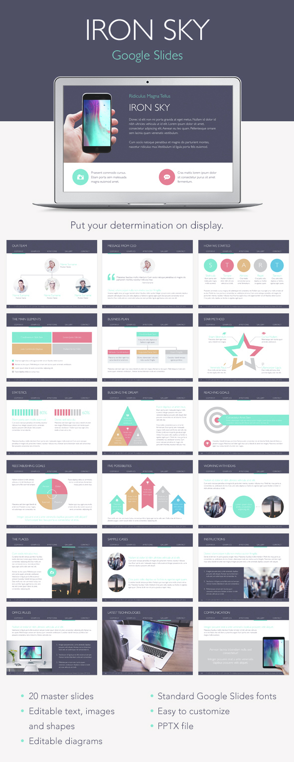 Iron Sky Google Slides Template - Google Slides Presentation Templates