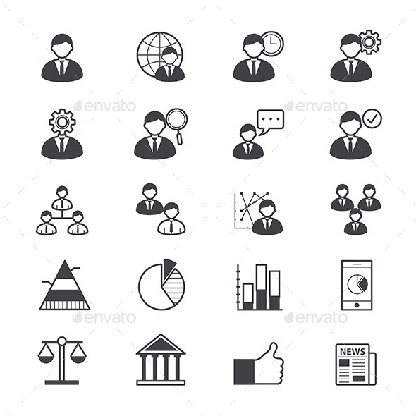 Management Icons Line - People Characters