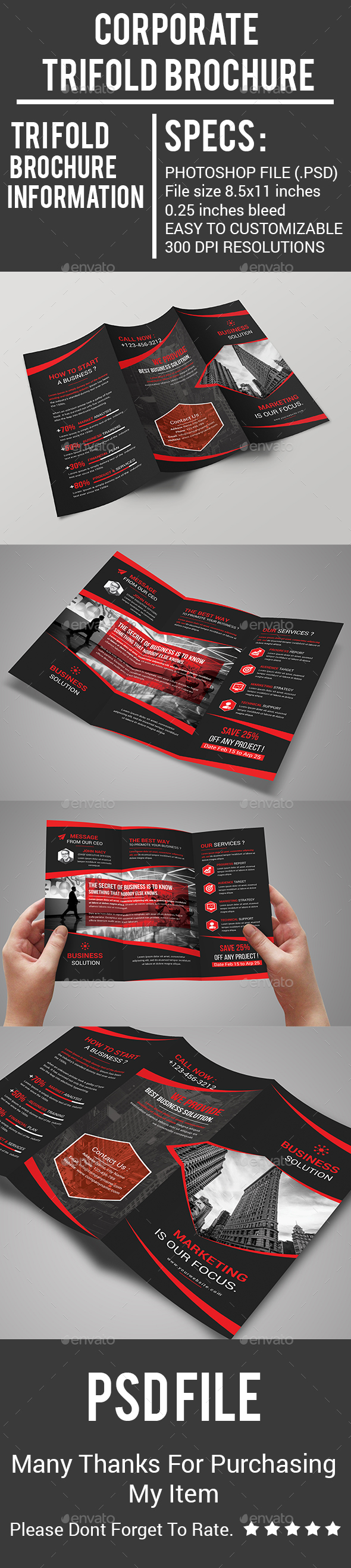 Corporate TriFold Brochure - Corporate Brochures